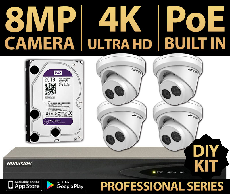 Hikvision 4k 4x dome camera diy kit