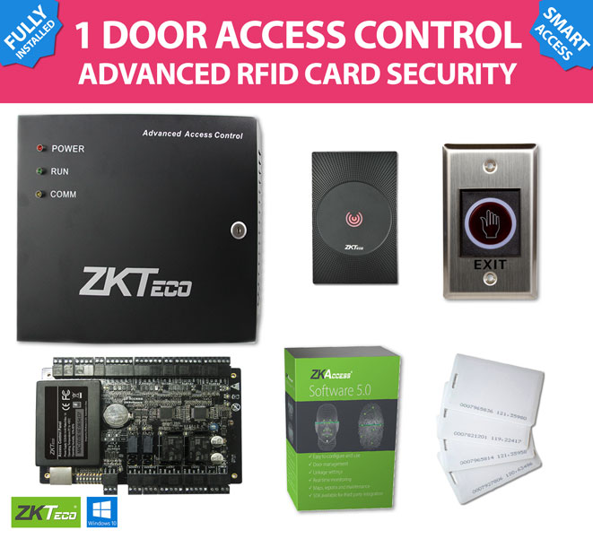 Single door fingerprint access control package