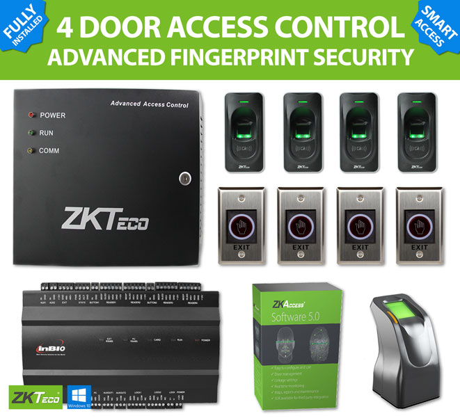 Four Door Fingerprint Access Package